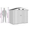 vidaXL Garden Storage Shed Anthracite Steel 204x132x186 cm