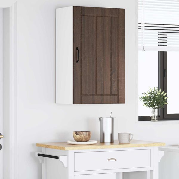 vidaXL Dishwasher Panel Lucca Brown Oak 50 x 31 x 80 cm