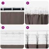 vidaXL Blackout Curtains with Rings 2 pcs Dark Brown 225 x 140 cm