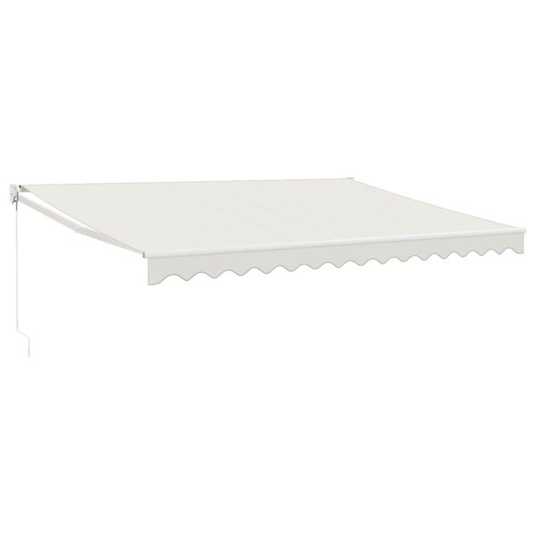 vidaXL Retractable Awning Cream 4.5x3 m Fabric and Aluminium