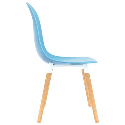 vidaXL Dining Chairs 4 pcs Blue Plastic
