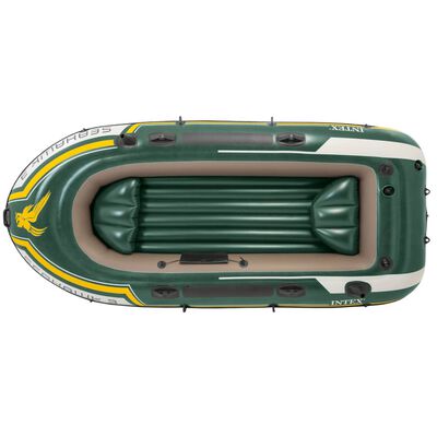 Intex Inflatable Boat Set Seahawk 3 with Trolling Motor and Bracket