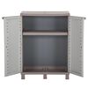 vidaXL Storage Cabinet with 2 Doors 68x37.5x91.5 cm Light Grey and Beige