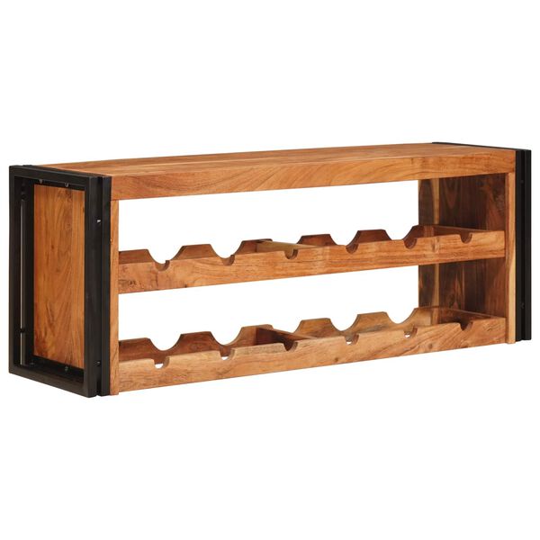 vidaXL Wine Rack Brown 120 x 45 x 33 cm Solid Acacia Wood