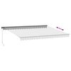 vidaXL Manual Retractable Awning Anthracite&White 450x300 cm