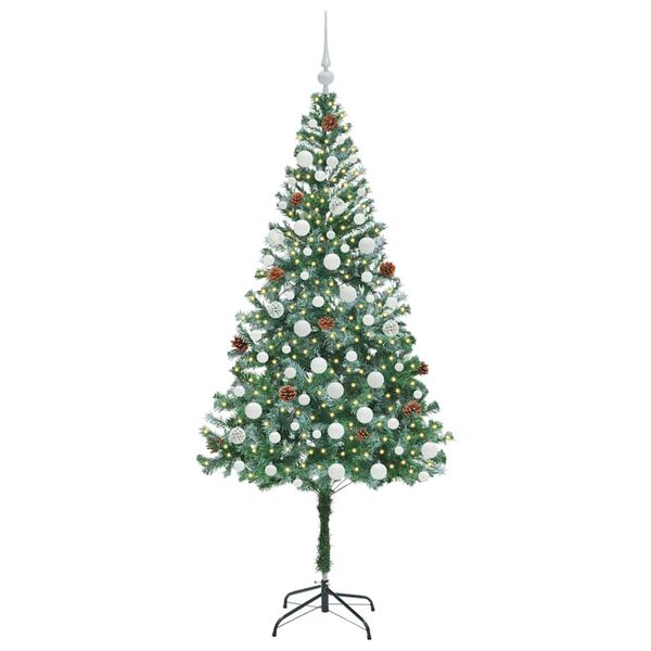 vidaXL Artificial Christmas Tree with Stand Green 180 cm PVC and Steel