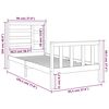 vidaXL Bed Frame without Mattress Solid Wood 90x190 cm Single