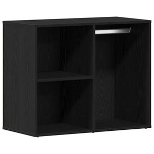 vidaXL Cosmetic Cabinet Black Oak 80 x 40 x 65 cm Engineered Wood