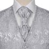 vidaXL Mens Weddingvest Set Silver 56 Polyester