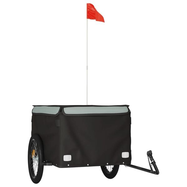 vidaXL Bike Trailer Black and Grey 45 kg Iron