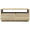 vidaXL Coffee Table with LED Lights Sonoma Oak 90x49x40 cm