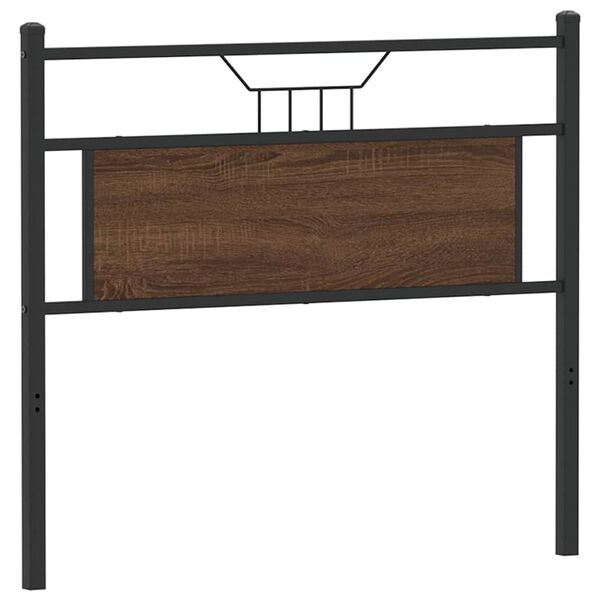 vidaXL Replace Headboard Brown Oak 100 cm Engineered Wood and Steel