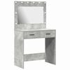 vidaXL Dressing Table Concrete Grey 78.5 x 41 x 135 cm Engineered Wood