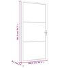 vidaXL Interior Door 102.5x201.5 cm White Matt Glass and Aluminium
