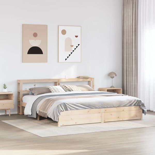 vidaXL Bed Frame with Headboard without Mattress 200x200 cm