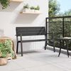vidaXL Garden Bench Black 118 x 54 x 77cm Steel