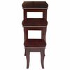 vidaXL Nesting Side Tables 3 pcs Brown Solid Mahogany Wood