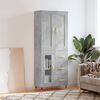 vidaXL Highboard Concrete Grey 69,5x34x180 cm Engineered Wood