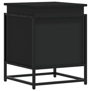 vidaXL Storage Box with Lid Black 40x40x51.5 cm Engineered Wood