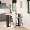 vidaXL Bar Table Legs T-Shaped 2 pcs Black 50x35x(100-101) cm Steel
