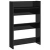 vidaXL Wall Shoe Cabinets 2 pcs High Gloss Black 60x18x90cm Engineered Wood