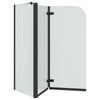 vidaXL Shower Enclosure Manual Black 120 x 68 x 130 cm
