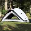 vidaXL Camping Tent 1-Person White Blackout Fabric Waterproof