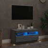 vidaXL TV Cabinet with LED Lights Grey Sonoma 80x35x40 cm