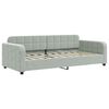 vidaXL Daybed with Trundle and Drawers Light Grey 90x190 cm Velvet