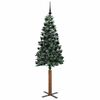 vidaXL Slim Christmas Tree with 300 LEDs Green and White 180 cm