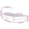 vidaXL Bed Frame without Mattress Black 75x190 cm Small Single