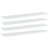 vidaXL Bookshelf Boards 4 pcs High Gloss White 100x20x1.5 cm Engineered Wood