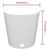 vidaXL Planter with Removable Inner Anthracite 15 / 15.3 L PP Rattan