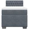 vidaXL Box Spring Bed with Mattress Dark Grey 100x200 cm Velvet