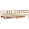vidaXL Daybed with Drawers without Mattress 90x200 cm Solid Wood