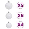 vidaXL Artificial Half Pre-lit Christmas Tree with Ball Set Green 120 cm