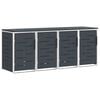 vidaXL Wheelie Bin Storage for 3 Bins Stainless Steel Anthracite