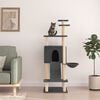 vidaXL Cat Tree with Sisal Scratching Posts Dark Grey 153 cm