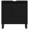 vidaXL Bathroom Furniture Set Wall-mounted with Door 3 pcs Black Oak