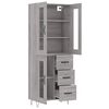 vidaXL Highboard Grey Sonoma 69.5x34x180 cm Engineered Wood