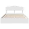 vidaXL Storage Bed with Headboard White 140 x 190 cm Engineered Wood