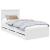 vidaXL Bed Frame with Drawer White 90 x 200 cm Engineer Wood