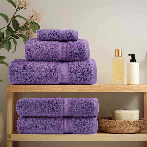 vidaXL Washcloths SOLUND Purple Cotton
