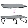 vidaXL Dog Bed Folding Manual Light Grey 70 x 46 x 18 cm Steel