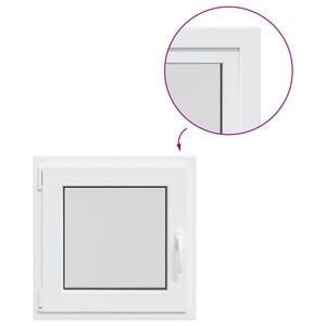 vidaXL Basement Window "RISOR" 50x50 cm Tilt&Turn DIN Left White