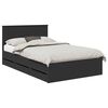 vidaXL Bed Frame with Drawer Black 120 x 200 cm Engineer Wood
