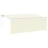 vidaXL Retractable Awning Cream 350 x 200 cm Polyester and Aluminium