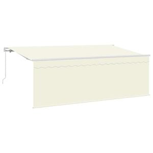 vidaXL Retractable Awning Cream 350 x 200 cm Polyester and Aluminium