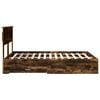 vidaXL Bed Frame with Drawer with Headboard Manual Engineered Wood