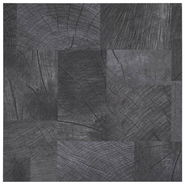 vidaXL PVC Flooring Plank Self-adhesive 5.11 m² Wood Structure Grey